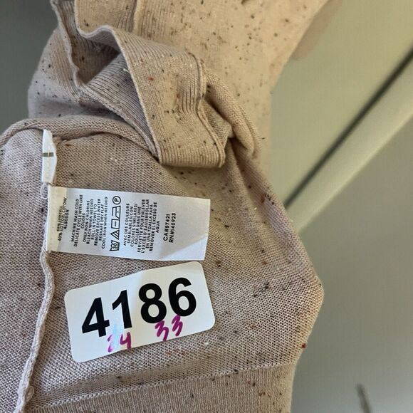 Ann Taylor Pink Oatmeal Cardigan Sweater Long XL Lyocell Classic Casual Comfort - Picture 4 of 8